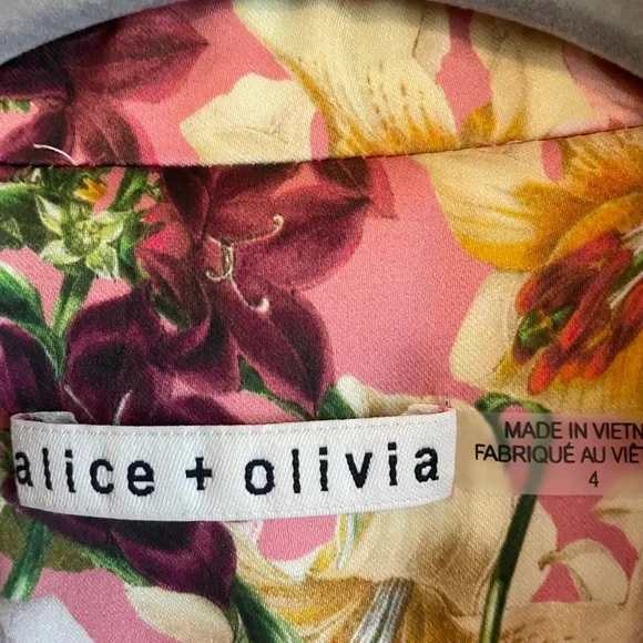 Alice + Olivia Pink and White Floral Blazer - Picture 9 of 12